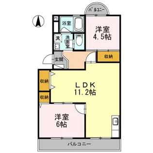 スカイハイツ【1階】の間取り