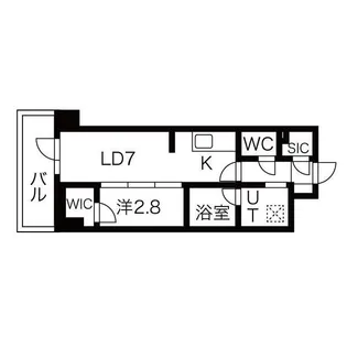 シーズンフラッツ高田馬場リバーサイドサウス【2階】の間取り