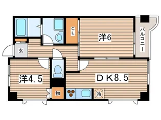 青山コーポA棟【3階】の間取り