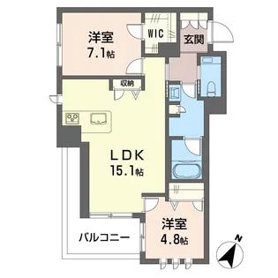 ケーズコート下目黒【2階】の間取り