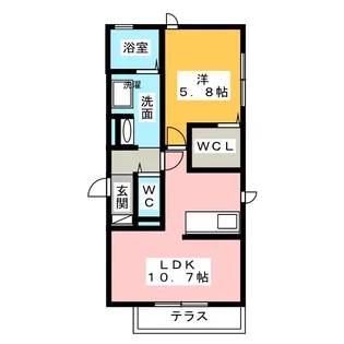 グランディシュロス A棟【1階】の間取り