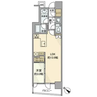 リビオ日本橋鞍掛ザ・レジデンス【2階】の間取り