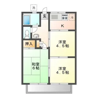 ハイツ中村【2階】の間取り