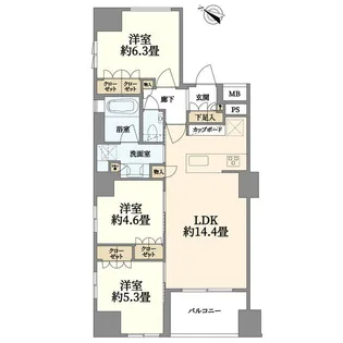 GREEN PARK淡路町【4階】の間取り