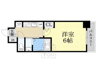 エステムコート難波サウスプレイスVIラグジー【4階】の間取り