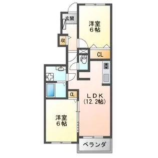 ウッドリバー【1階】の間取り