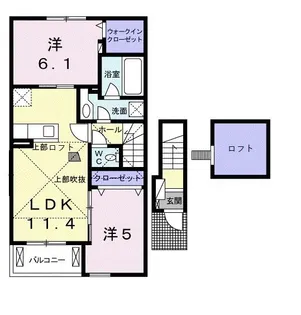 アルモニー倉敷III【2階】の間取り