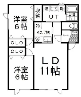 ステージア鈴蘭【1階】の間取り