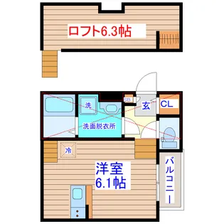 ユナプレイス弓ノ町【1階】の間取り