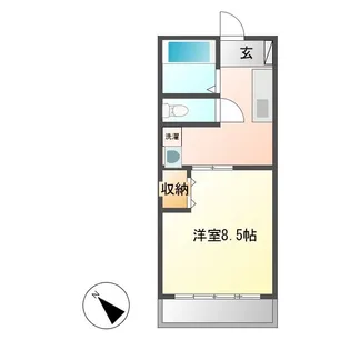 つくし野フラワーハイツ【3階】の間取り
