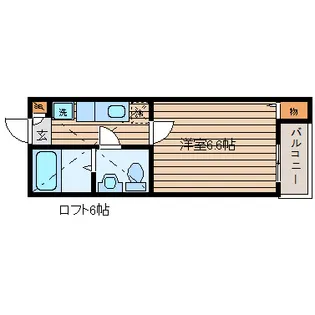 フラット宮町【1階】の間取り