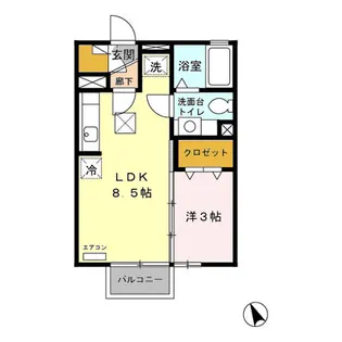 アベニュー吹上【1階】の間取り
