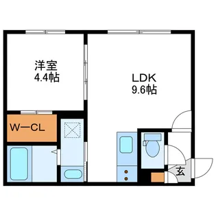 Park Lane N7W12 パークレーンN7W12【1階】の間取り