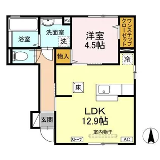 ヴィオーラ旭町【1階】の間取り
