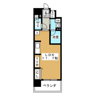 Passaggio Higashibetsuin【4階】の間取り