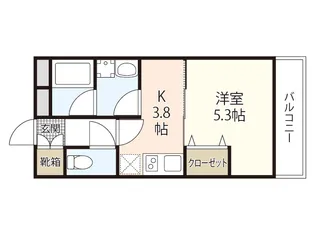 M Terrace八幡東 壱番館【1階】の間取り
