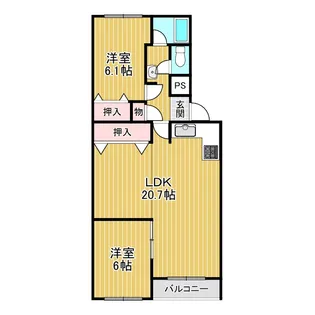 コーポ光南第一【1階】の間取り