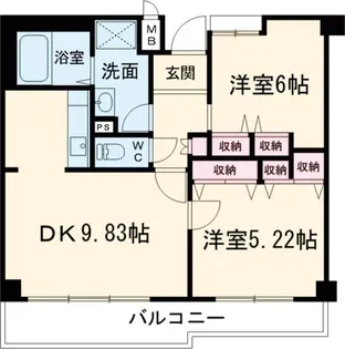 カミング平野【3階】の間取り