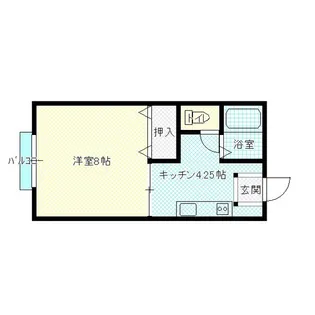 スカイコーポあっぷる【1階】の間取り