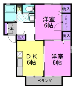ペアー・オーチャルド A【2階】の間取り