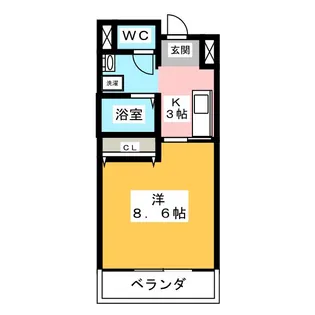 グレースハイツ新栄【2階】の間取り