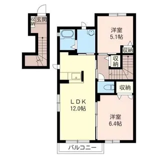 パークサイドヒルズB【2階】の間取り