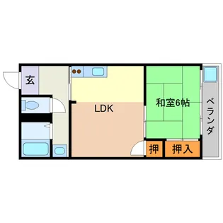 上繁マンション【2階】の間取り