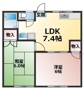 大和リバーサイド【1階】の間取り