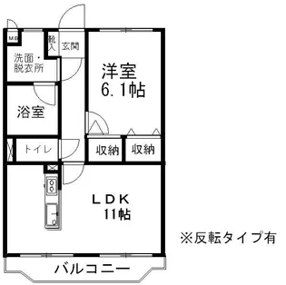 モンマルトルB棟【2階】の間取り