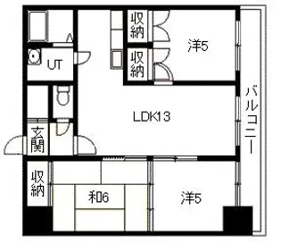 レジデンス柴【5階】の間取り