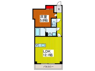 ブレスガ-デンザレジデンス【2階】の間取り