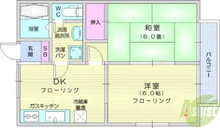S・パークハイツ8【1階】の間取り