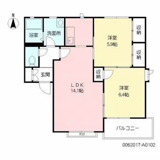 グリーンパーク96 A棟【1階】の間取り