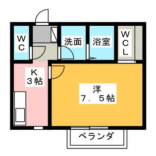 メルベーユ・シャンブル【2階】の間取り