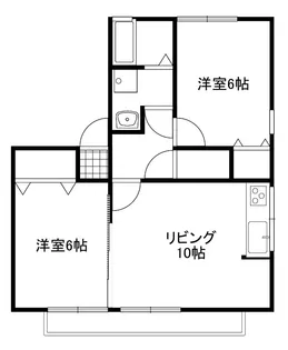 ハイカムール大友【1階】の間取り