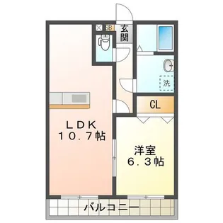 カムズエイト【2階】の間取り