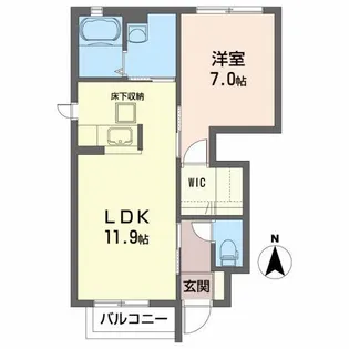アムール1番館【1階】の間取り