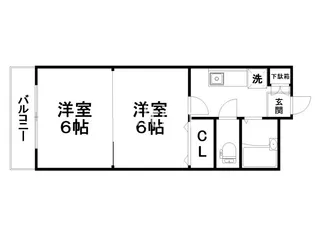メゾンドイッセイ竹田【4階】の間取り