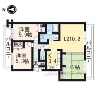 ワイズコート【2階】の間取り