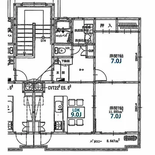 コンフォール虎丸【2階】の間取り