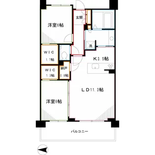 BELISTA三鷹下連雀壱番館【6階】の間取り