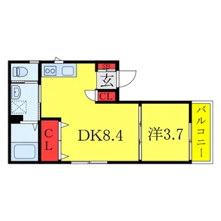 スカイヒルズ赤羽西【2階】の間取り