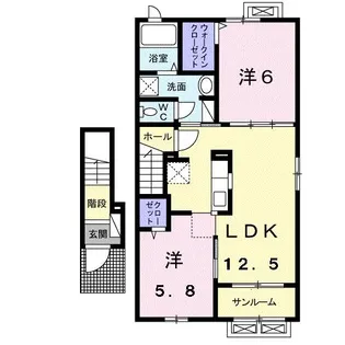 フリーデMFI【2階】の間取り