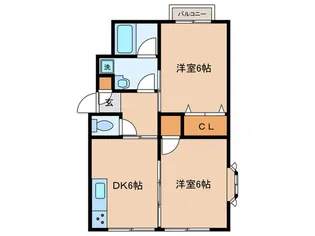 サンビレッジ【1階】の間取り