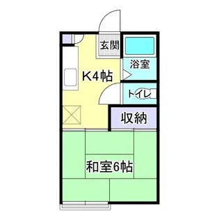 旭荘 B棟【2階】の間取り