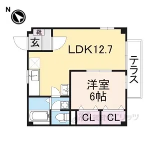 ハイツ福山【1階】の間取り