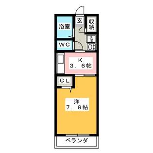 エクレール公園通りパートII【2階】の間取り