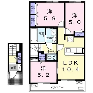インフォレスト横浜A棟【2階】の間取り