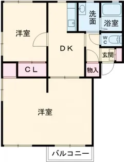 ニューフォーブルB【2階】の間取り