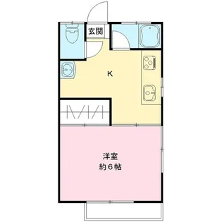 銀河ハイツII B棟【1階】の間取り